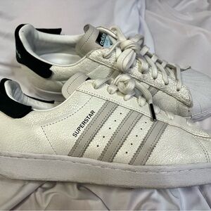 Adidas Superstar White and Black Men's Shoes